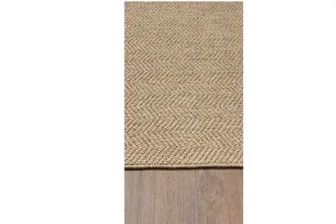 NATUREL SİSAL TOZ VERMEZ JÜT HALI, 997A-BEJY, 60X110