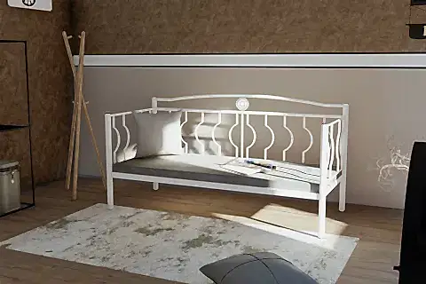 ELİPS MİNDERLİ FERFORJE SEDİR, BEYAZ, GM 403