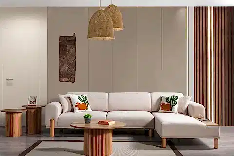 BOHEM MODA KÖŞE KOLTUK, KREM, SAĞ KÖŞE