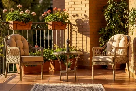 TOSİ RATTAN BAHÇE BALKON SETİ, KREM