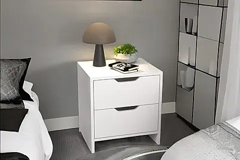 EFES KOMODİN, 2 ÇEKMECELİ, BEYAZ