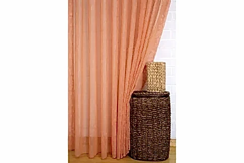 MASSARELLİ KETEN TÜL PORTAKAL RENGİ PİLESİZ 100X260