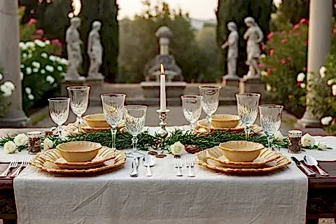 CORİNTH YEMEK TAKIMI, 6 KİŞİLİK, KOTON KREM