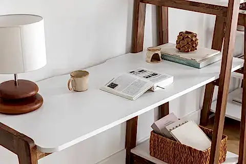 NOMA KİTAPLIKLI ÇALIŞMA MASASI, CEVİZ