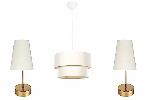 EVLİGHT FİNLİN YATAK ODASI ÜÇLÜ AYDINLATMA SETİ, KREM