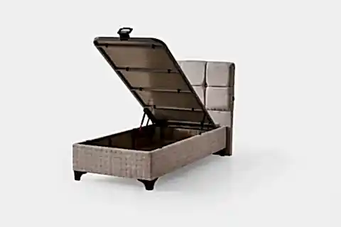 TOVA BAZA BAŞLIK VE YATAK SETİ KREM, 90X190