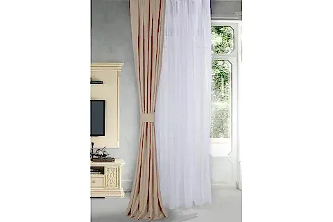 MASSARELLİ FON PERDE BEJ RENGİ 1-3 SIK PİLE  260 CM 60