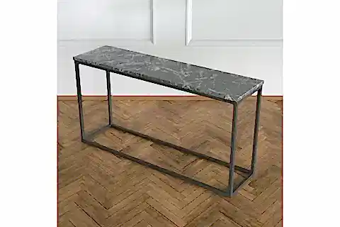 POTRİCA METAL DRESUAR, SİYAH AYAK SİYAH MERMER TABLA