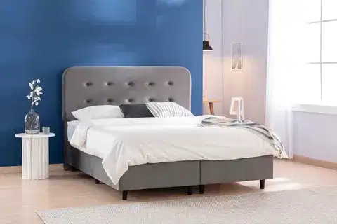 NOTTE BAZA VE BAŞLIK SETİ, ANTRASİT 160X200