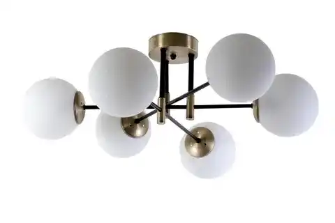 LUMEXX DOLUNAY ALTILI ESKİTME BEYAZ CAMLI AVİZE