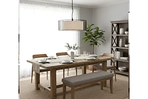 SERPİL SİYAH KAFES BEYAZ KUMAŞ AVİZE, 50 CM