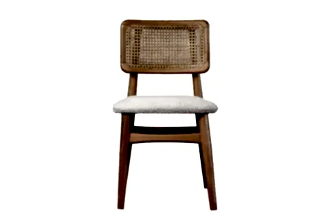 NEVA AHŞAP HAZERANLI SANDALYE, NATURAL, 2 ADET