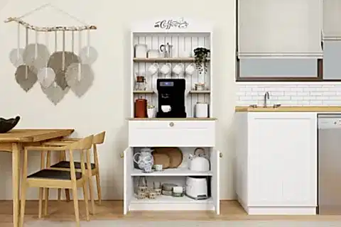 LUCAS 2 KAPAKLI KAHVE KÖŞESİ, AÇIK CEVİZ BEYAZ