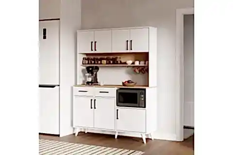 LAVO ÇOK AMAÇLI KAHVE KÖŞESİ DOLABI, 7 KAPAKLI 2 ÇEKMECELİ