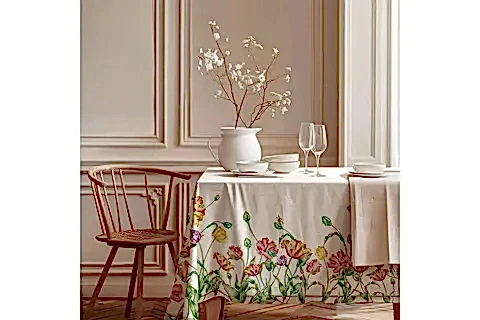 LALE FESTİVALİ PAMUK MASA ÖRTÜSÜ, 100X100 CM