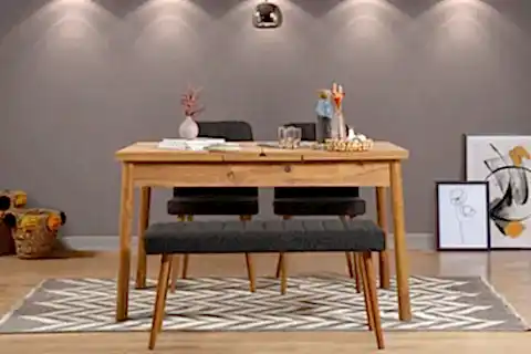 STORMİ AÇILIR MASA TAKIMI, ATLANTİK ANTRASİT 1053, 120X75