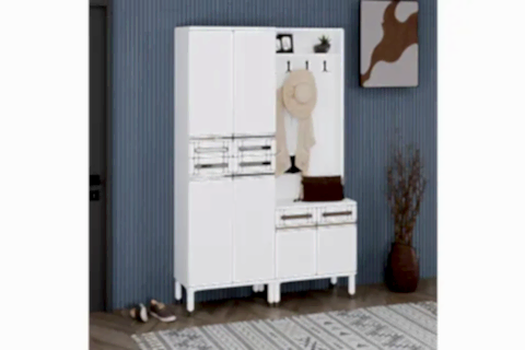 KUZEY PORTMANTO VESTİYER AYAKKABILIK, BEYAZ