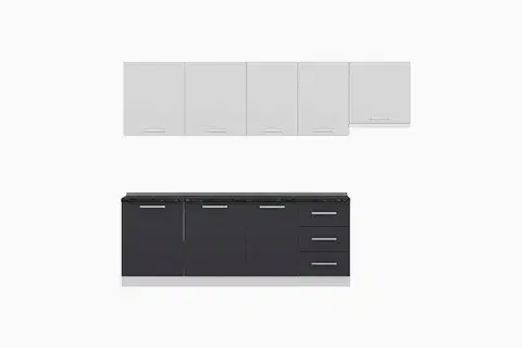 MİNAR ECE 280 CM MUTFAK DOLABI BEYAZ ANTRASİT 280-A4