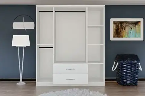 METALİA ESİL AYNALI GARDIROP, 4 KAPI 2 ÇEKMECELİ