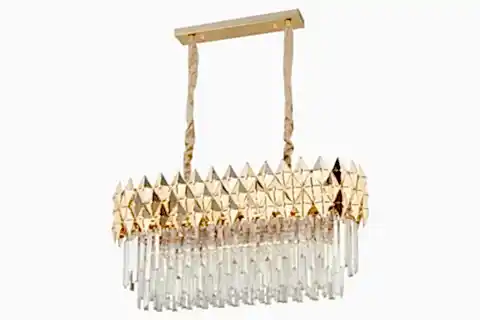 RODYA SEKSENLİK KRİSTAL SARKIT AVİZE, GOLD