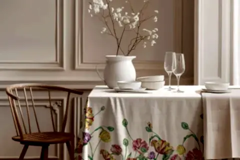 LALE FESTİVALİ PAMUK MASA ÖRTÜSÜ, 100X100 CM