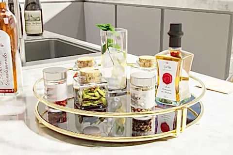 BİNO SERVİS SUNUM TEPSİSİ LÜKS ORGANİZER, GOLD