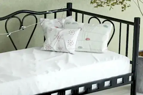 BRONO METAL DİVAN KARYOLA, SİYAH, 90X200