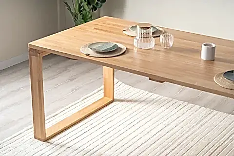 ATLAS MASİF YEMEK MASASI, NATURAL, 90X200