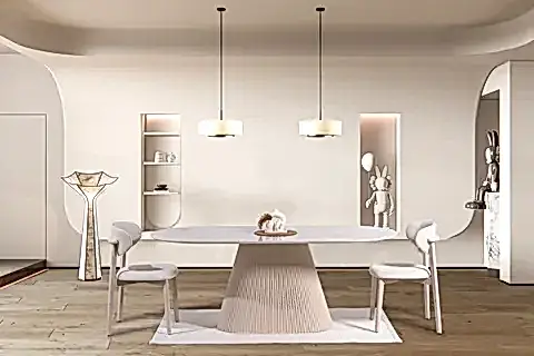 OSLO MERMER BASKI MDF YEMEK MASASI