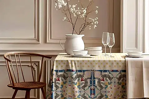 ÇAĞDAŞ AFRİKA PAMUK MASA ÖRTÜSÜ, 100X100 CM