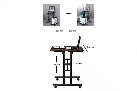 RYAN OYUNCU MASASI, ANTRASİT, 80X60