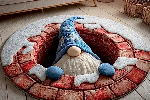 CÜCE YILBAŞI TEMALI HALI, 512 YNG 80X80CM