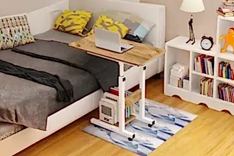 YÜKSEKLİK AYARLI YATAK SEHPASI, ATLANTİK ÇAM BEYAZ, 70X40