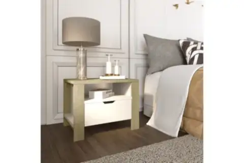 MİDOSER NİSAN ÇEKMECELİ KOMODİN BEYAZ-CEVİZ