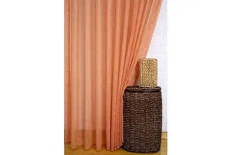MASSARELLİ KETEN TÜL PORTAKAL RENGİ 1-3 SIK PİLE 100X260