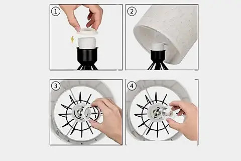 SİLVER KONİK ABAJUR SETİ, SİYAH BAŞLIKLI METALİK KROM