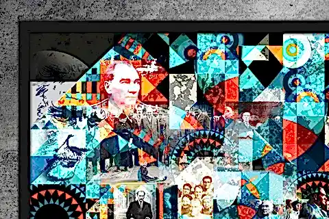 AHŞAP YAĞLI BOYA DOKULU TABLO, ATATÜRK RESİMLERİ