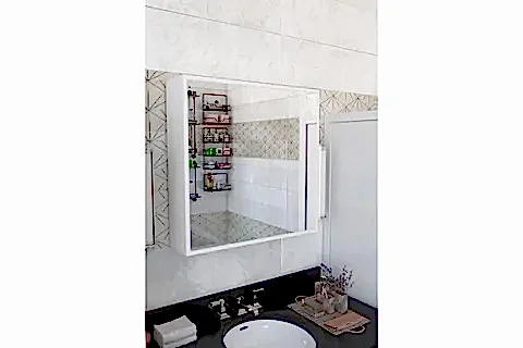 LİSA RAFLI AYNALI BANYO ÜST DOLABI, BEYAZ