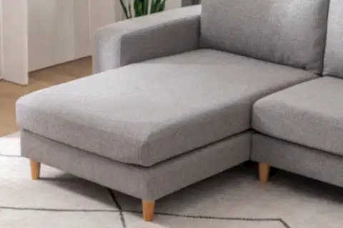 MERLİN MİNİ KÖŞE KOLTUK, NATUREL, KALIN KOL, ŞÖNİL, MAVİ GRİ