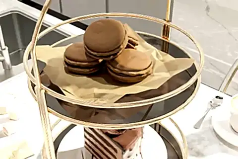 BİNO SERVİS SUNUM İKRAMLIK, GOLD, İKİ KATLI, 40 CM