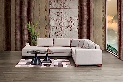 MASSE KÖŞE KOLTUK, KREM, SOL KÖŞE