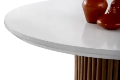 EKSEN MASA, ZİON SANDALYE, BEYAZ, 105X105