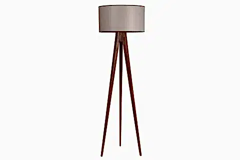 LUMEXX TRİPOD SİLİNDİR LAMBADER, CEVİZ AYAK, 82 ABAJURLU