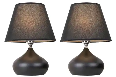 EVLİGHT LAPİS İKİLİ SET, SİYAH ŞAPKA, TEKLİ METAL ABAJUR