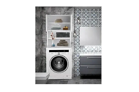 BİCABİN ÇAMAŞIR MAKİNESİ BÖLMELİ BANYO DOLABI