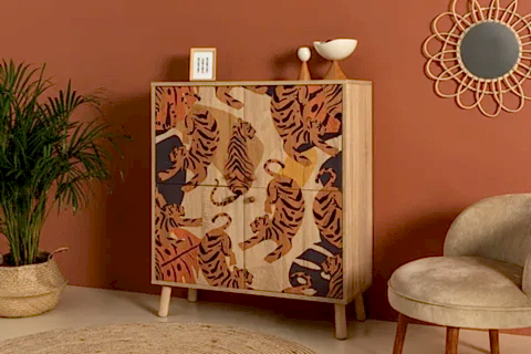 MULTİKABİN TİGRİS ÇOK AMAÇLI DOLAP, SİLİNDİR AHŞAP AYAK