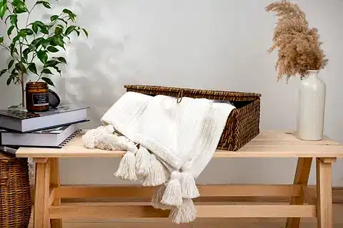 DFN HOME SOFTY KOLTUK ŞALI, BEYAZ, 90X210