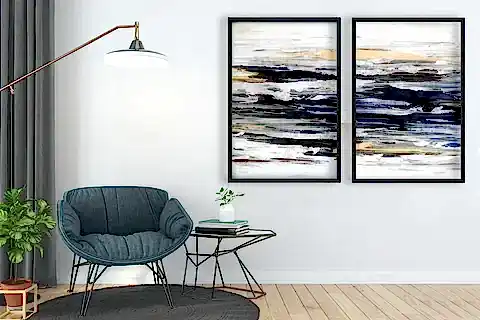 AHŞAP PARLAK KUM DOKULU SOYUT DALGALAR