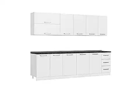 MİNAR RÜYA 280 CM MUTFAK DOLABI BEYAZ 280-B1