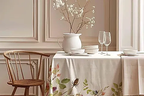 YABANİ TOHUMLAR PAMUK MASA ÖRTÜSÜ, 100X100 CM